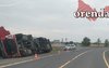 Под Григорьевкой в Соль-Илецком округе водитель фуры уснул за рулём и опрокинул её на обочину