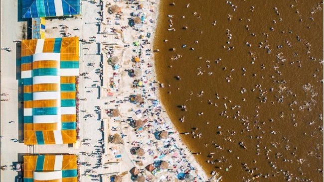 Как выглядит соль-илецкое озеро Развал с высоты птичьего полета 