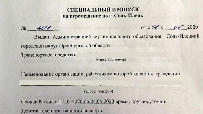 Власти Соль-Илецка с выдачей пропусков планируют наступить на те же «грабли»