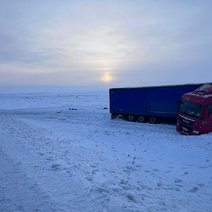 На трассе Соль-Илецк – Оренбург водитель фуры съехал в кювет