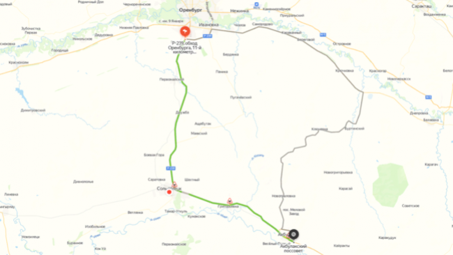 В Соль-Илецком округе перекрыли движение по трассе из-за метели