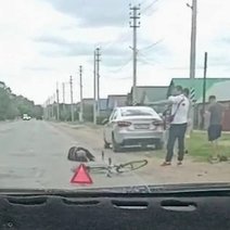 В Соль-Илецке водитель сбил велосипедиста на перекрёстке