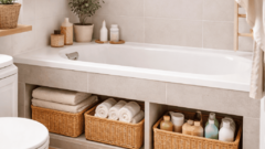 Экран под ванну в интерьере ванной комнаты: практичное решение для порядка