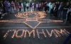 В Соль-Илецке в День памяти и скорби волонтёры выложили из свечей «Вечный огонь»