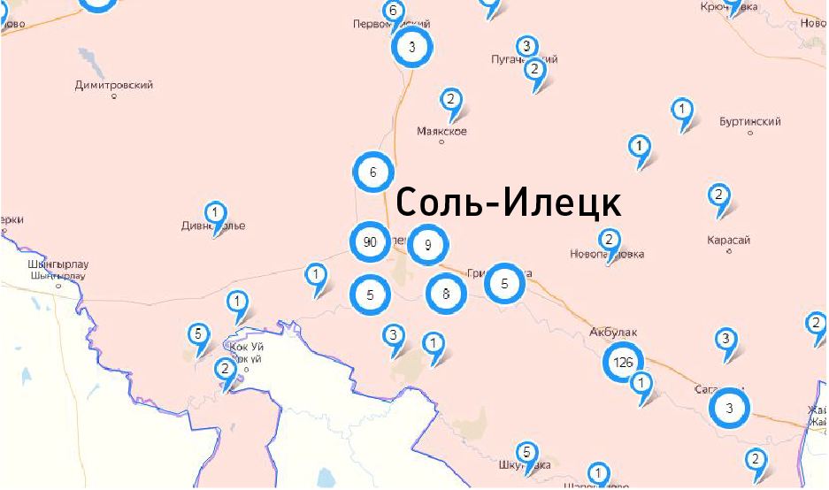 Соль илецк карта города с улицами и номерами домов